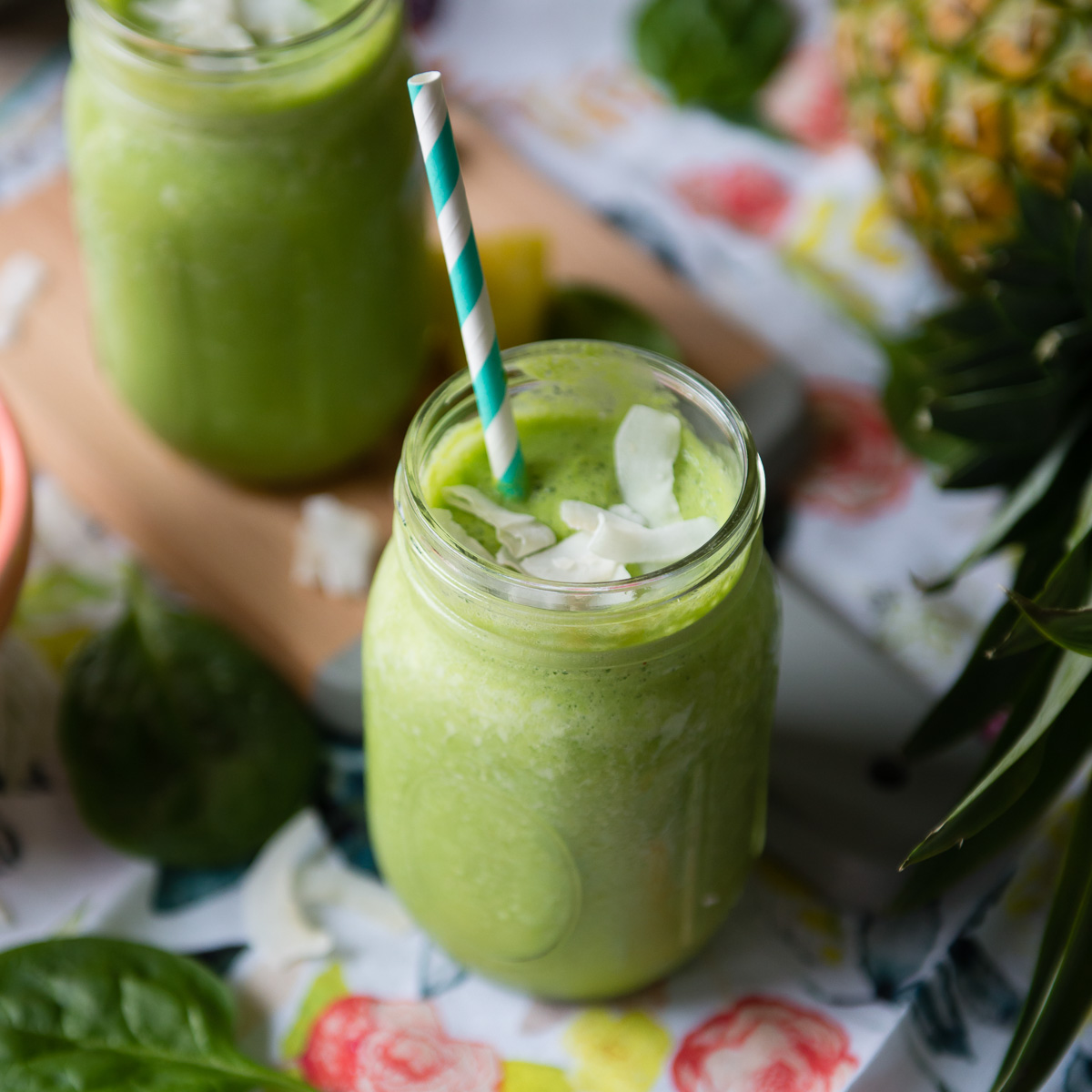 Get Your Greens: Creamy & Quick Pina Colada Green Smoothie