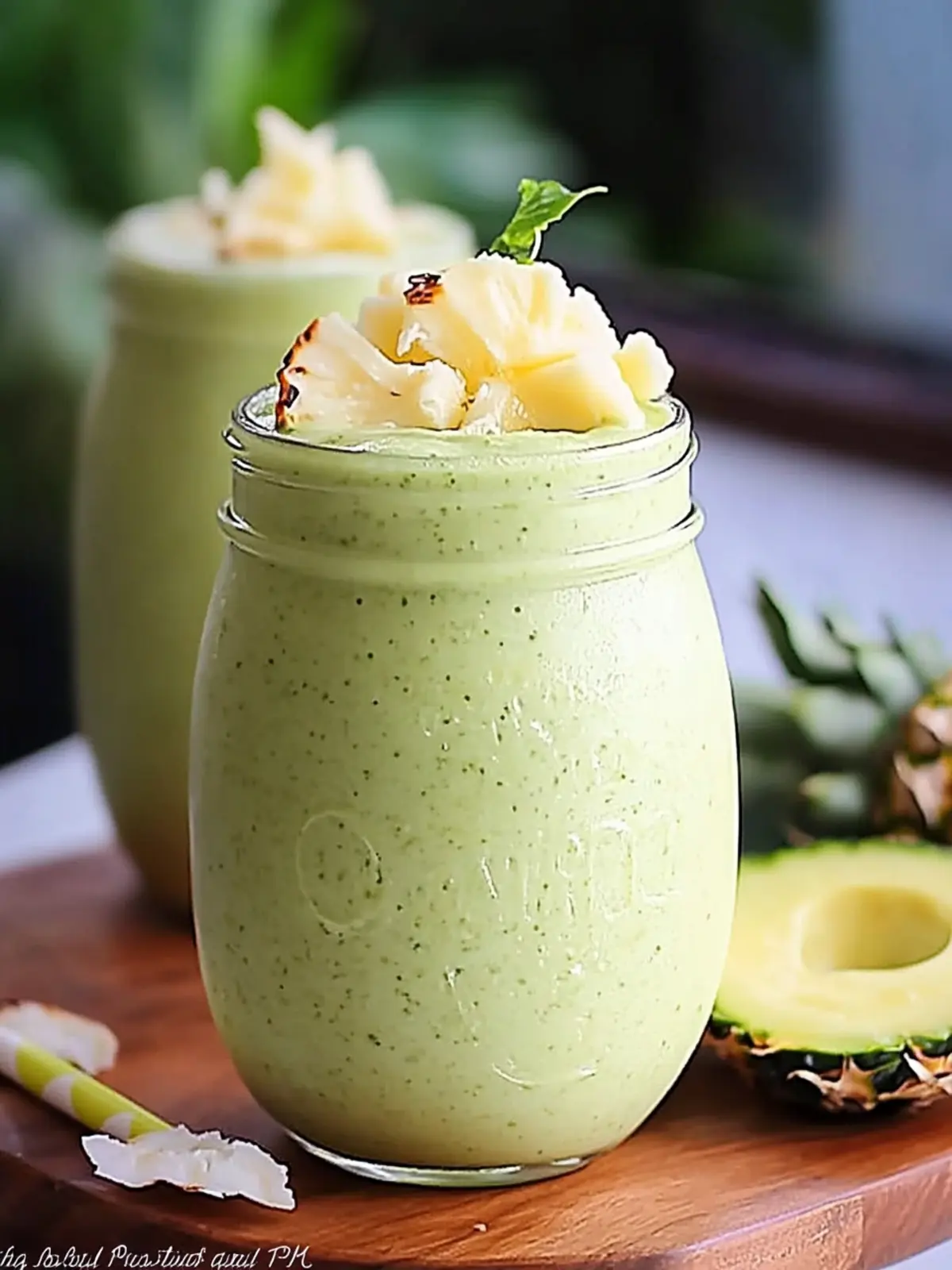 Healthy Indulgence: Tropical Pina Colada Green Smoothie Recipe